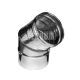 Колено Феррум угол 135°, нержавеющее (430/0,5 мм), ф115