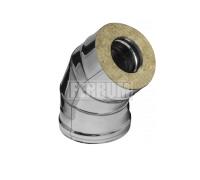 Сэндвич-колено 135° Ferrum GS 30-50 (AISI 430/0,5+430) 115х200 мм.