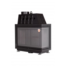 Каминная топка Экокамин Альфа 1000 RB два стекла правая черный шамот