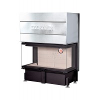 Каминная топка Экокамин ДЕЛЬТА 1000 K три стекла