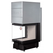 Каминная топка Экокамин ДЕЛЬТА 700 P три стекла подовое горение принтинг