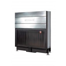 Каминная топка Экокамин ВЕГА 1600 PB чёрный шамот подовое горение