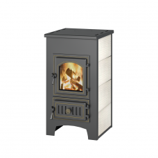 Печь-Камин ВЕЗУВИЙ ПК-01 (270) бежевый 9 кВт (до 150 м³) Ø 115 мм